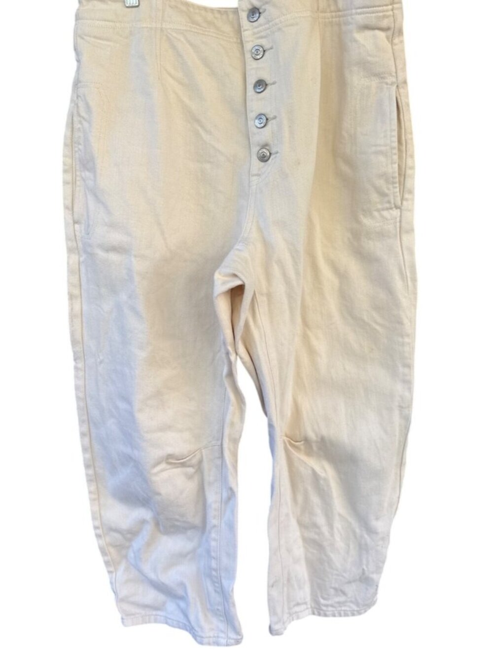 We The Free People Osaka Mid Rise Barrel Pants Cream Boho Hobo Lagenlook 32